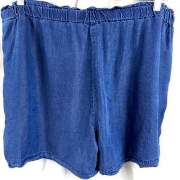 NWT Anne Klein Drawstring Chambray Shorts Size Medium - Picture 3 of 15